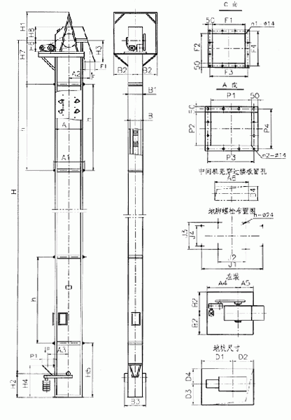 NE斗式提升機(jī)結(jié)構(gòu)圖